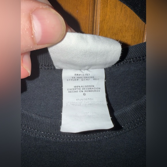 Vintage Champion Black Long Sleeve T-Shirt Men’s Large Red Logo Graphic 90s/Y2K - Picture 4 of 4